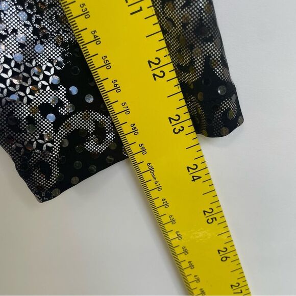 Joseph Ribkoff Women's Size 6 Black Metallic Sequin Zip Jacket Stretchy - Picture 9 of 9